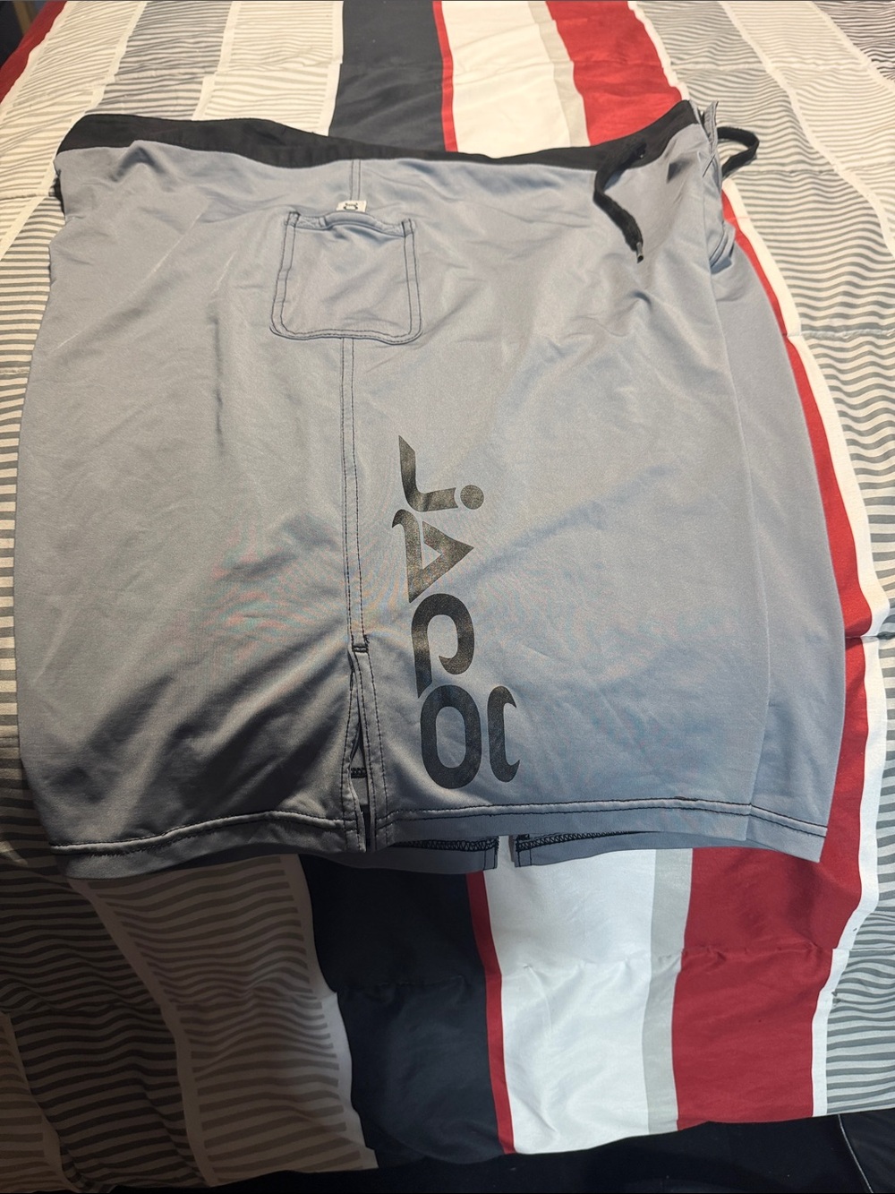 Light Gray Athletic Shorts with Side Logo